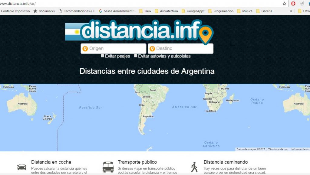 CALCULADORA DE DISTANCIAS ENTRE CIUDADES visual data 7